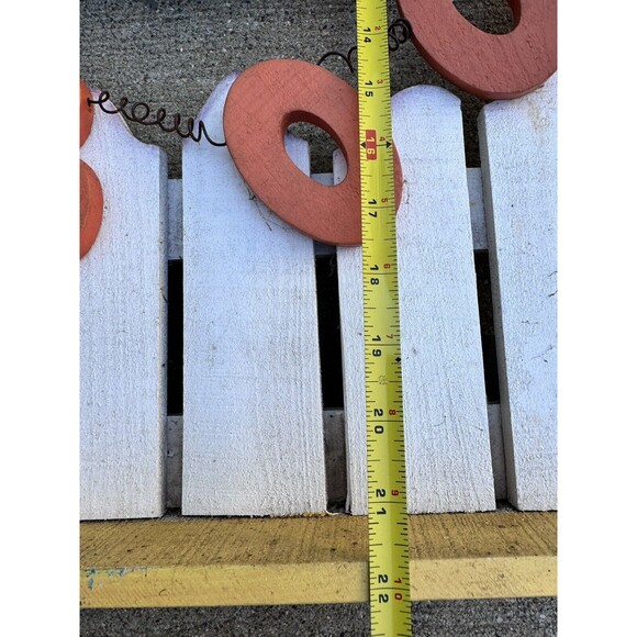 Halloween Ghost Carved and Painted BOO sign Wood Art Decoration Rustic 22”x18” - Picture 4 of 6